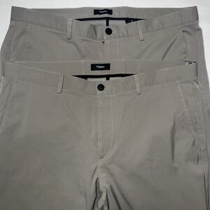 2 Pair Theory Men's Zaine SW Neotetric Pants 38X32 Putty Khaki Performance